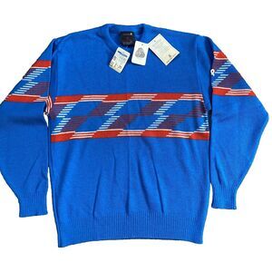 Vintage Demetre Pure Virgin Wool Mens Black Sweater Size XLarge NOS Made USA NWD